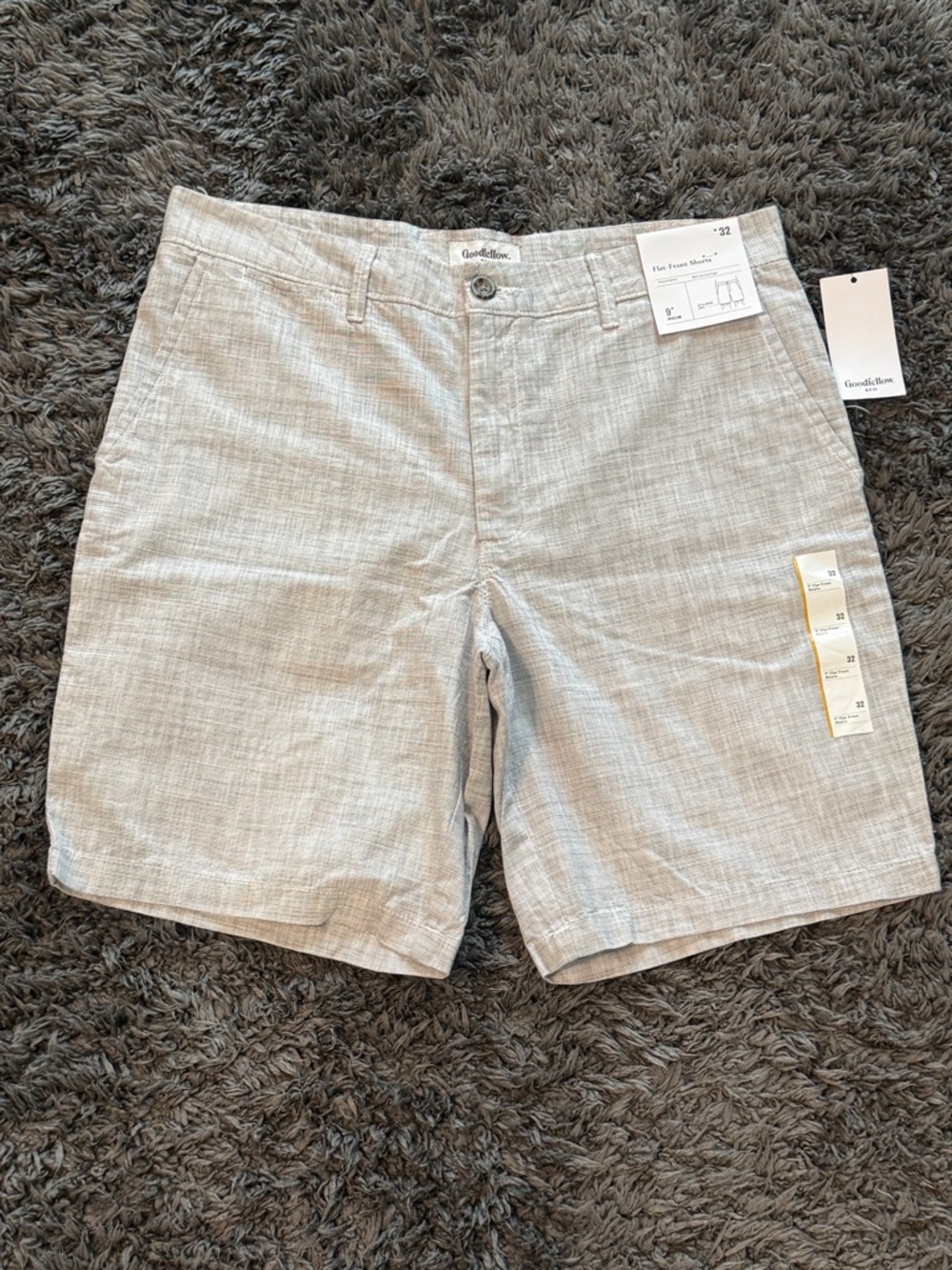 Goodfellow & Co Men's Light Gray Flat Front Shorts